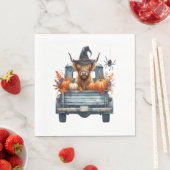 Serviette En Papier Halloween Highland Cow automne (En situation)