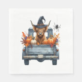 Serviette En Papier Halloween Highland Cow automne (Devant)