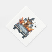 Serviette En Papier Halloween Highland Cow automne (Coin)