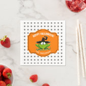 Serviette En Papier Halloween Hoppy Frog ID221 (En situation)