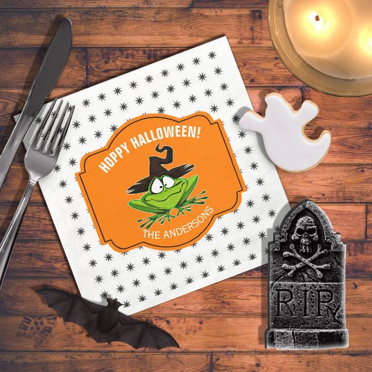 Serviette En Papier Halloween Hoppy Frog ID221