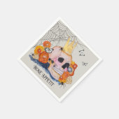 Serviette En Papier Halloween Hull Couronne Papillon Araignée Éffrayan (Coin)