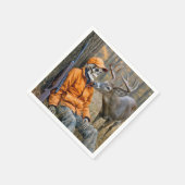 Serviette En Papier Halloween Hunter Skeleton With a Buck (Coin)