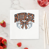 Serviette En Papier Halloween Infirmière Scary Coquette Bow Classic T- (En situation)