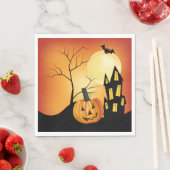 Serviette En Papier Halloween Jack O' Lantern (En situation)