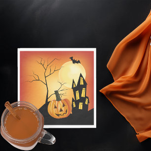 Serviette En Papier Halloween Jack O' Lantern