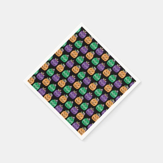 Serviette En Papier Halloween Jack-o'-lantern Candy Pail (Coin)