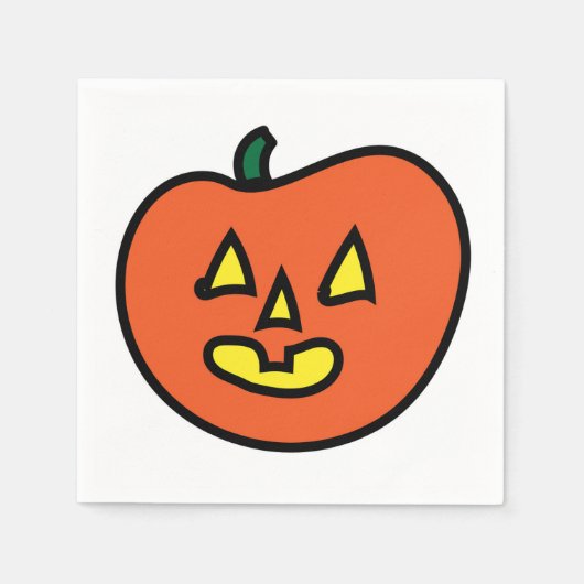 Serviette En Papier Halloween Jack-o-lanterne (Devant)