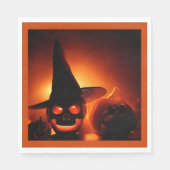 Serviette En Papier Halloween - Jack-O-Lanterns 5 (Devant)