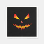 Serviette En Papier Halloween Jack O'Lantern visage cool effrayant mal (Devant)