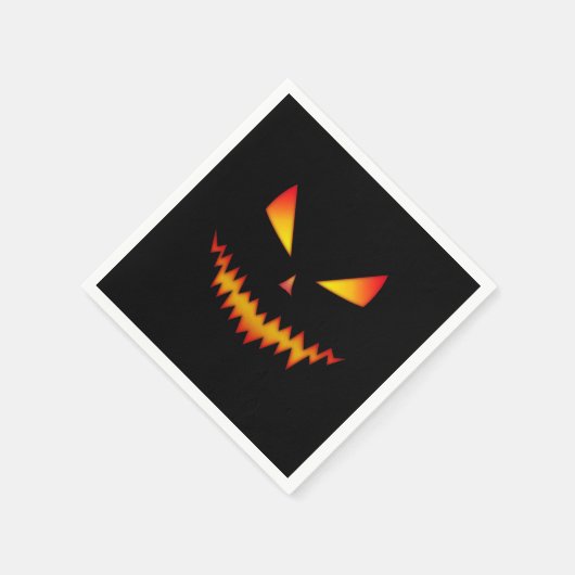 Serviette En Papier Halloween Jack O'Lantern visage cool effrayant mal (Coin)