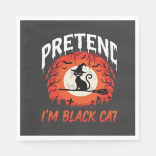 Serviette En Papier Halloween Je fais semblant d'être une sorcière de