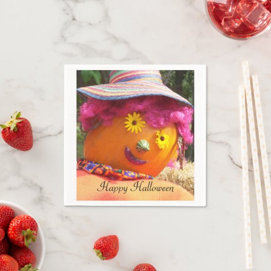 Serviette En Papier Halloween Lady Scarecrow (En situation)