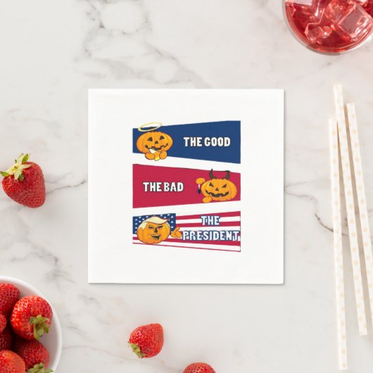 Serviette En Papier Halloween le président Trumpkin (En situation)
