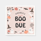 Serviette En Papier Halloween Little Boo est presque dû Baby shower (Devant)