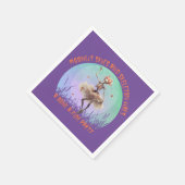 Serviette En Papier Halloween Lune Ciel et Skeleton Vibes (Coin)