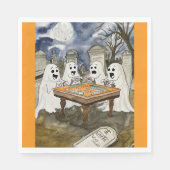 Serviette En Papier Halloween Mahjong Ghosts (Devant)
