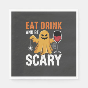 Serviette En Papier Halloween Manger Boire Être Fantôme Terrible Conce