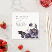 Serviette En Papier Halloween Mariage Automne automne foncé pourpre (En situation)
