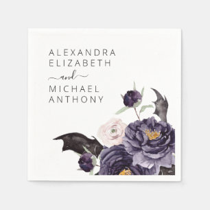 Serviette En Papier Halloween Mariage Automne automne foncé pourpre