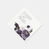 Serviette En Papier Halloween Mariage Automne automne foncé pourpre (Coin)