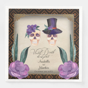 Serviette En Papier Halloween Mariage de thème de mariée et de chambre