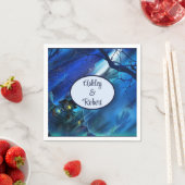 Serviette En Papier Halloween Mariage Personnaliser les noms Éffrayant (En situation)