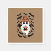 Serviette En Papier Halloween mignon Fantôme automne Éffrayante saison (Devant)