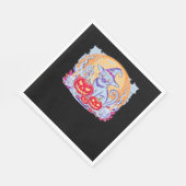 Serviette En Papier Halloween mignon Fantôme Citrouille Chat classique (Coin)