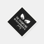 Serviette En Papier Halloween mignon noir simple Éffrayant yeux fantôm (Coin)