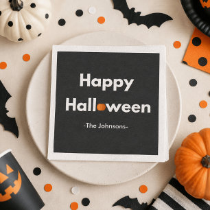 Serviette En Papier Halloween Minimaliste Moderne – Personnalisé
