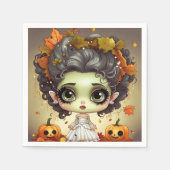 Serviette En Papier Halloween Mme Frankenstein (Devant)