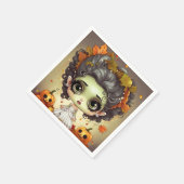 Serviette En Papier Halloween Mme Frankenstein (Coin)