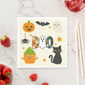 Serviette En Papier Halloween modifiable - Little Monster Bash - (En situation)