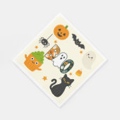 Serviette En Papier Halloween modifiable - Little Monster Bash - (Coin)