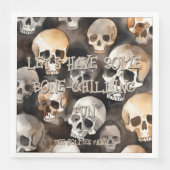 Serviette En Papier Halloween Monogramme d'Halloween pour les crânes d (Devant)