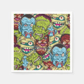 Serviette En Papier Halloween Monster Mash (Devant)