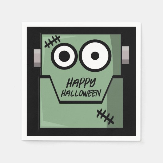 Serviette En Papier Halloween monstre de Frankenstein (Devant)