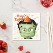 Serviette En Papier Halloween monstre Frankenstein Anniversaire (En situation)