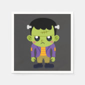 Serviette En Papier Halloween monstre Frankenstein Green (Devant)