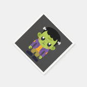 Serviette En Papier Halloween monstre Frankenstein Green (Coin)