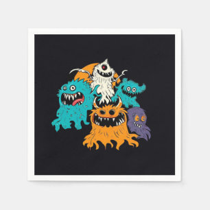 Serviette En Papier Halloween/Monstre/Octobre/Automne 