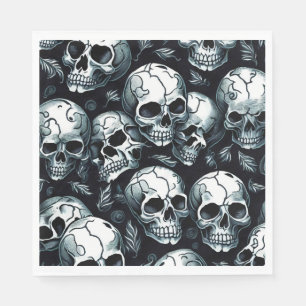 Serviette En Papier Halloween Motif crâne thème Halloween