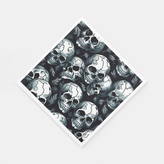 Serviette En Papier Halloween Motif crâne thème Halloween (Coin)