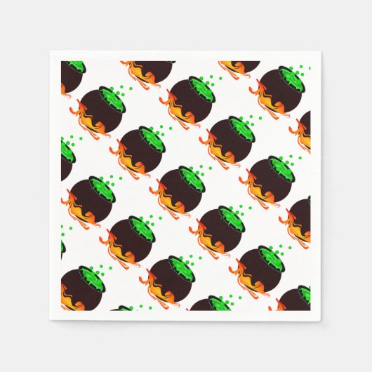 Serviette En Papier Halloween Napkin/La brasse de sorcière (Devant)