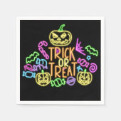 Serviette En Papier Halloween Neon Look Trick Treat Candy Party (Devant)