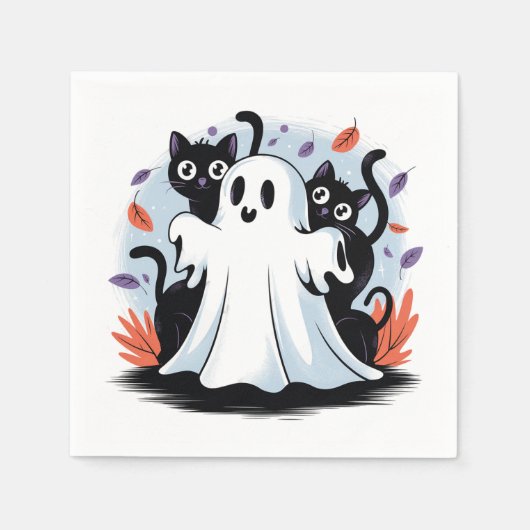 Serviette En Papier Halloween Night Prowl (Devant)