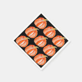 Serviette En Papier Halloween orange mignonne citrouille fête (Coin)