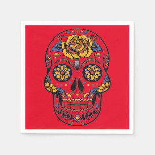 Serviette En Papier Halloween papier crâne Napkin