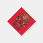 Serviette En Papier Halloween papier crâne Napkin (Coin)